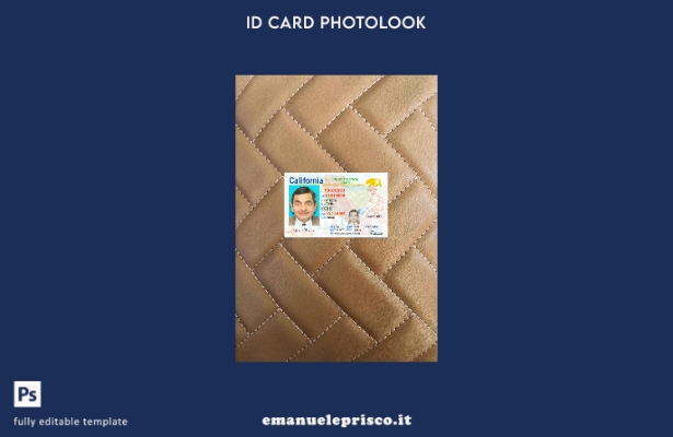 modello anteriore photolook presente della carta d'identità USA California in st